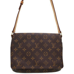 Louis Vuitton Monogram Leather Brown Musette Tango Short Shoulder Bag